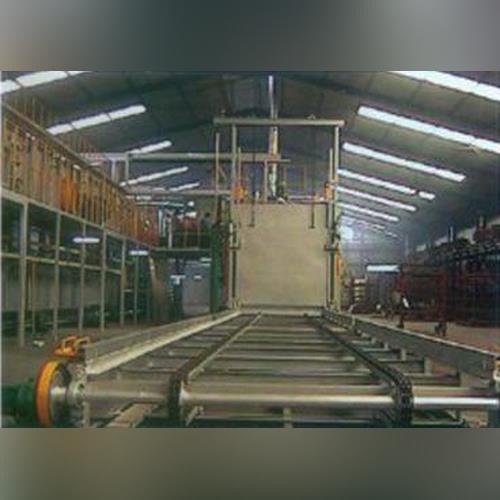 Roller bottom controlled atmosphere heat treatment production line