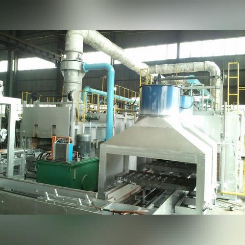 Push disc single - discharge carburizing automatic production line